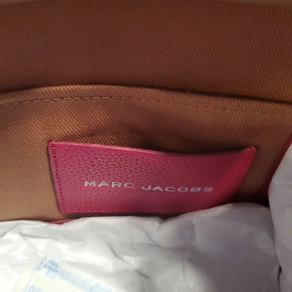 MARC JACOBS The Leather Small Hot Pink Tote Bag NWT - Picture 7 of 14